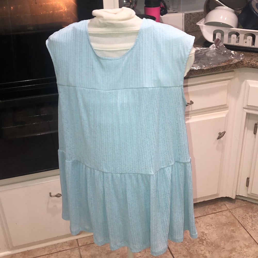 Juicy Couture Baby Blue Sleeveless Top - medium size